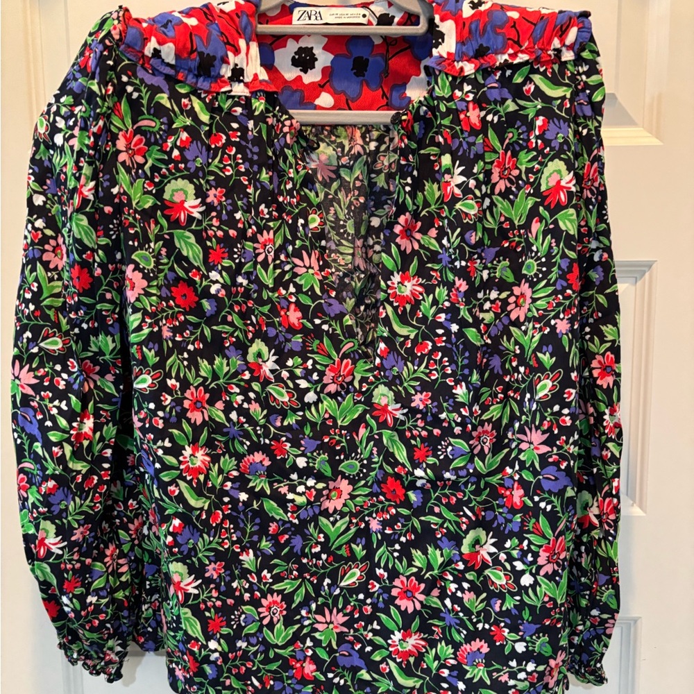 Zara Vibrant Floral Women's Blouse - Multicolor